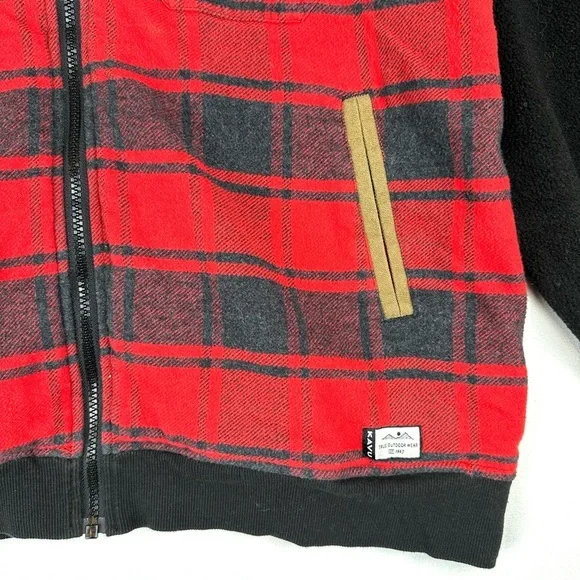 Kavu Oswego Plaid Zip Up Fleece Jacket Gorpcore Outdoors - Picture 3 of 9